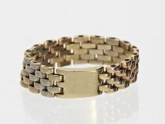 Ring: vintage Kettenring, in Tricolor gearbeitet