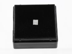 Princess-Cut-Diamant von ca. 0,53ct in der Farbe River D, incl. IGL-Report