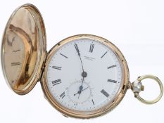 Taschenuhr: englische Prunksavonette Silber/Gold mit graviertem Prunkwerk, Robert Roskell Liverpool