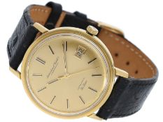 Armbanduhr: gesuchte, große vintage IWC "De Luxe Automatic" Ref. R 808 A in 18K Gold, ca. 1966