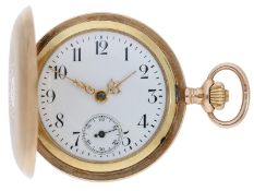 Taschenuhr: seltene goldene Damen-Savonnette von IWC Schaffhausen, ca. 1909