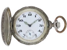Taschenuhr: interessante und seltene Savonnette für den indischen Markt mit Reliefgehäuse, ca. 1920