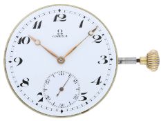 Taschenuhr: seltenes Omega-Taschenuhrwerk in Chronometerqualität, ca. 1910