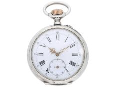 Taschenuhr: interessantes Schweizer Ankerchronometer mit 8-Tage-Werk, um 1890