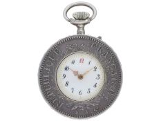 Taschenuhr: sehr seltene französische Münzuhr um 1900