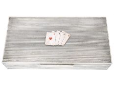 Dose: große vintage Silberschatulle für Zigarren/Spielkarten etc.