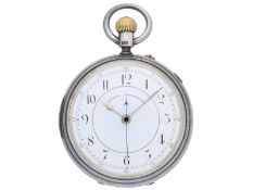 Taschenuhr: schwere englische Beobachtungs-Uhr "Decimal Chronograph", HM 1899