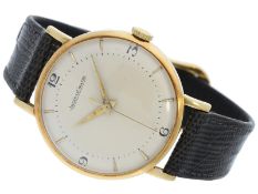 Armbanduhr: Sehr seltene, große Jaeger LeCoultre mit Zentralsekunde, ca. 1950