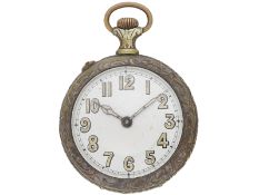 Taschenuhr: seltene militärische Präsentuhr von 1915 mit Darstellung von Hindenburg
