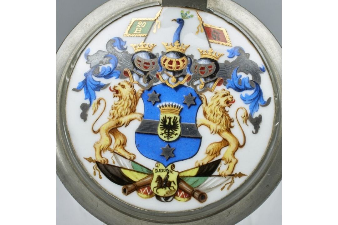 Studentika Glaskrug, Deutschland, Anfang 20. Jahrhundert - Bild 3 aus 4