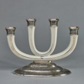 4-armige Leuchter - Silberoverlay.