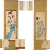Paar Kakemono