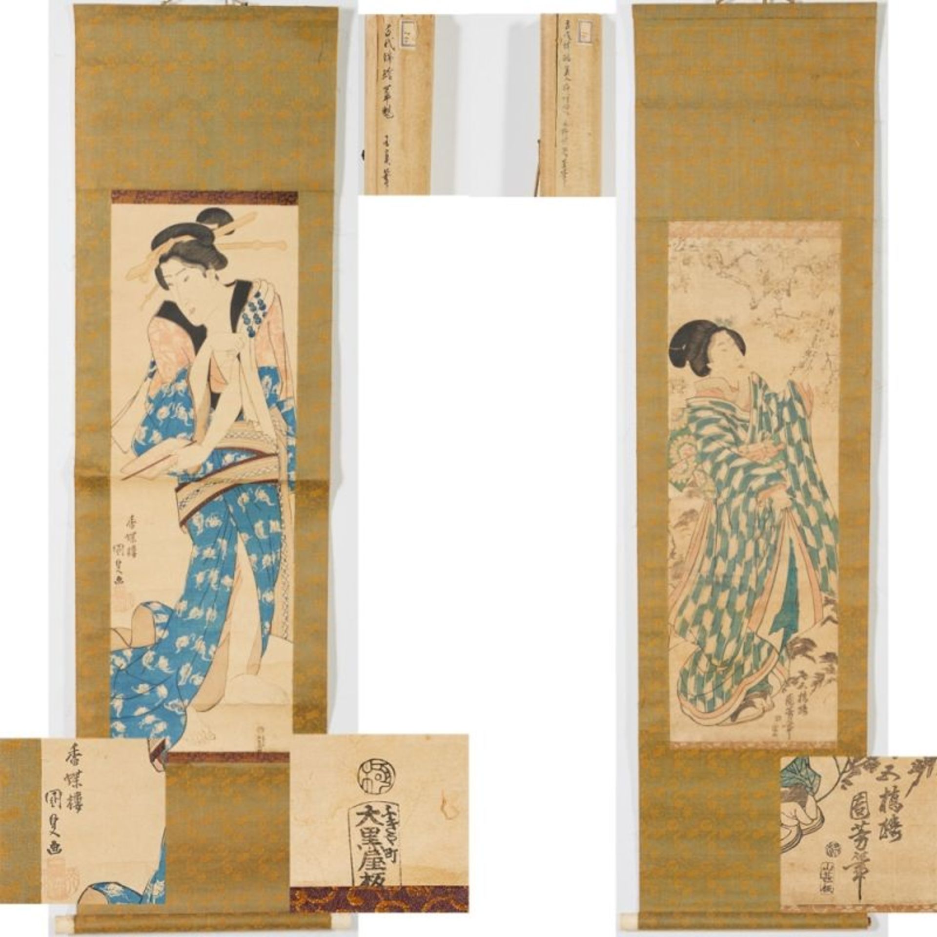 Paar Kakemono
