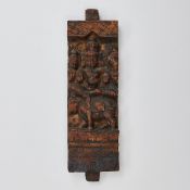 Reliefschnitzerei - Gott Schiva auf einem Bullen