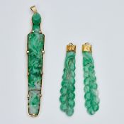 Jadeanhänger u. Ohrringanhänger