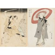 2 Original Japs. Ukiyo-e Holzschnitte