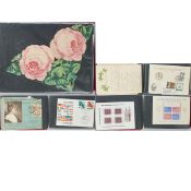 Konvolut Briefmarken, Sammel- und Postkarten.