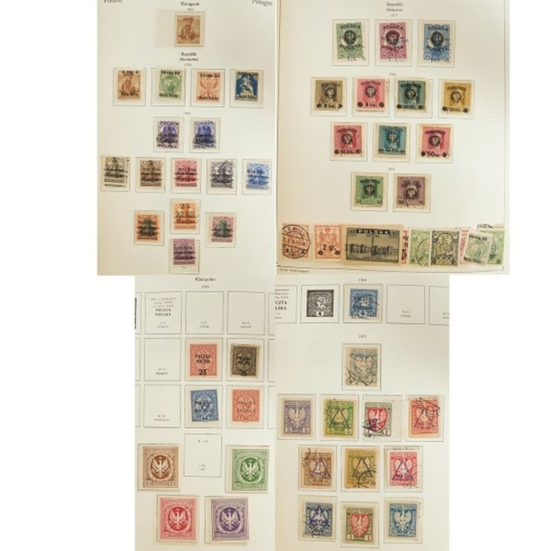 Zwei Briefmarkenalben "Polen" (1860-1966) und (1967-1979)