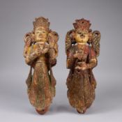 Paar Tempel Wandfiguren