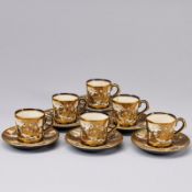 6 KinKosan Mokkatassen und Untertassen