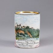 Ansichtenbecher - Fürstenberg an der Weser. Um 1891.