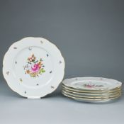 6 Platzteller - Osier Bouquet (BHR). Herend 1960-1970er Jahre.