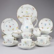 22tlg. Kaffeeservice für 6 Personen - Streublümchen. Meissen 1924- vor 1974.