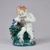 Faun mit Panflöte und Vogel - Joseph Kopp. Porzellanfabrik Karl Ens, Volkstedt um 1921-1925.
