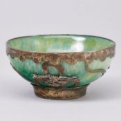 Jadeschale mit Silbermontierung