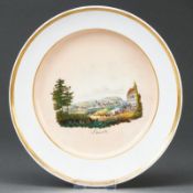 Ansichtenteller Chemnitz. Meissen 1951-1953.