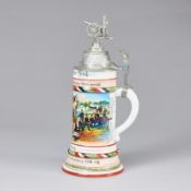 Reservistenkrug - Kanonier Schwarz - 3. Battr. 1. Oberelsäss. Feld Art. Regt. Nr. 15 Straßburg 1904-