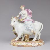 Europa auf dem Stier - Christian Gottfried Jüchtzer. Meissen 1850-1924.
