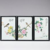 3 Porzellan Wandbilder