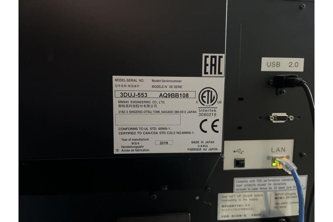2019 Mimaki 3DUJ-553, 12,432 hours, per seller fully serviced March 1st, 2024 - Image 7 of 8