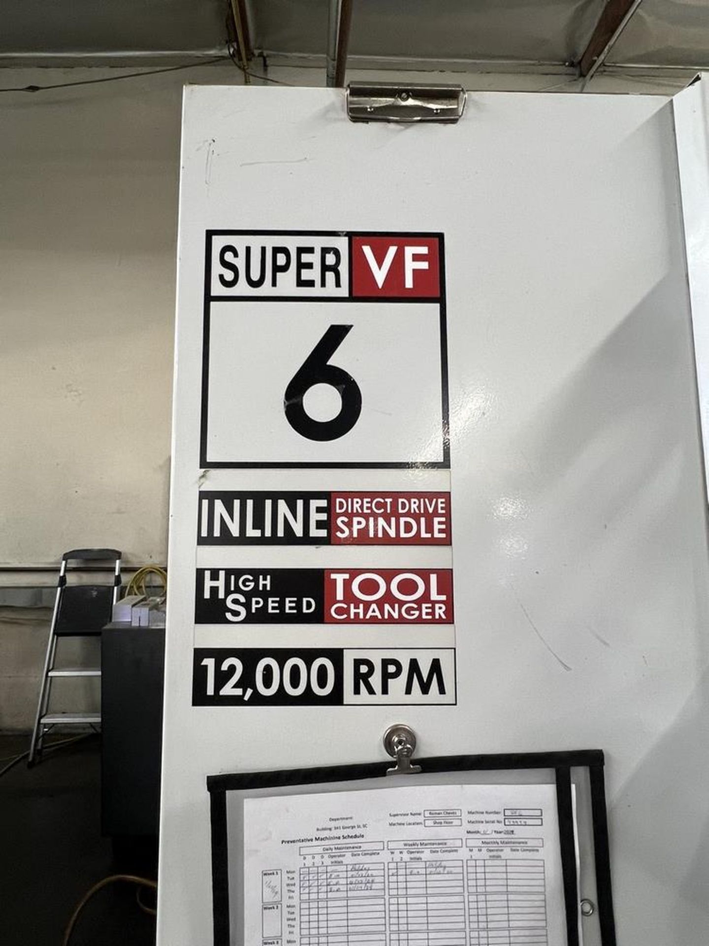 2005 Haas VF-6SS Vertical Machining Center, Renishaw Probe, Auger, 12K RPM, 24 Tool Side Mount, - Image 3 of 24