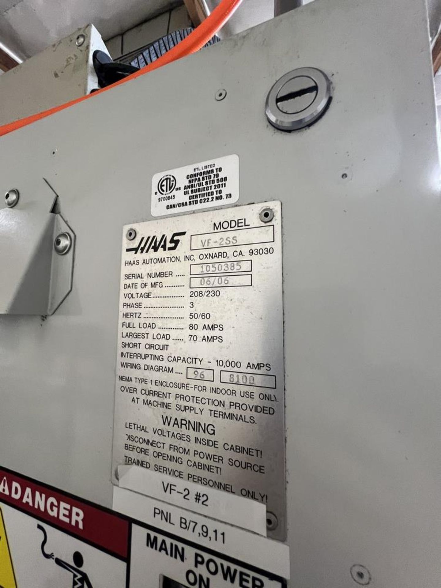 2006 Haas VF-2SS Vertical Machining Center, 12K Spindle, 4th Axis Wired, Side Mount, Renishaw - Image 11 of 20