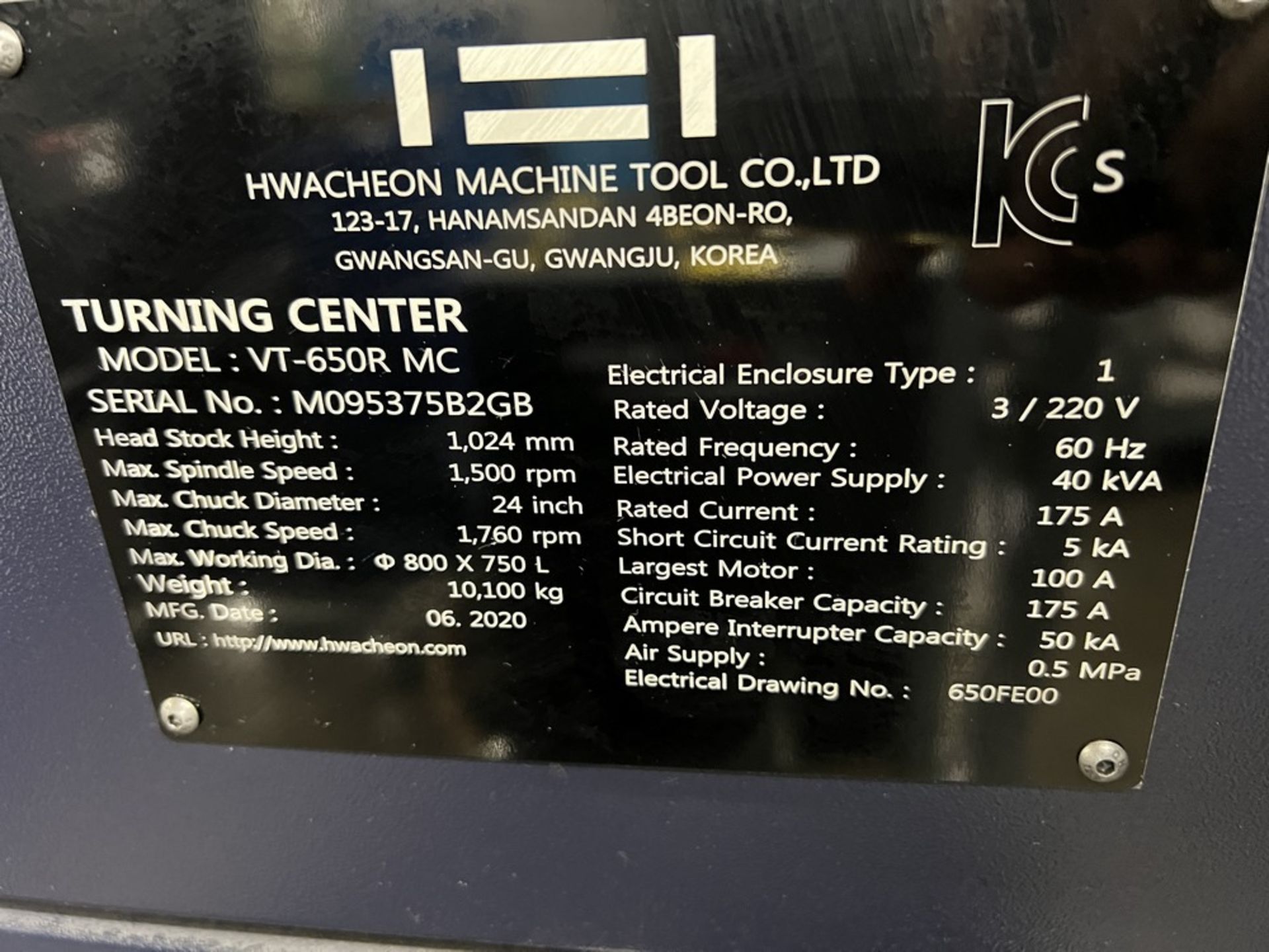 2020 Hwacheon VT-650R MC, 1500 RPM, 24" Chuck, 12 Station Turret, Live Milling, 35" Max Swing, - Image 21 of 32