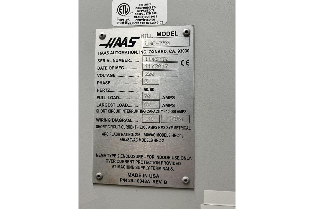 2017 Haas UMC 750 Vertical Machining Center, Fanuc Robot, 42 Station Pallet System, AX5 Trinity, 10 - Image 24 of 43