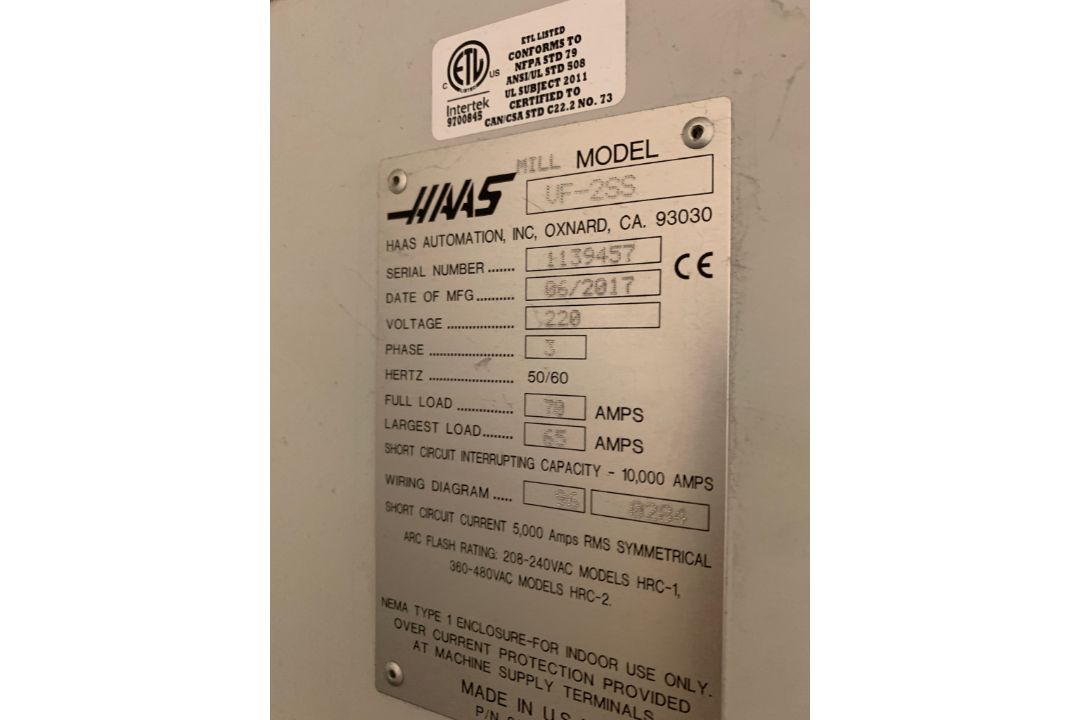 2017 Haas VF-2SS Vertical Machining Center - Image 17 of 17