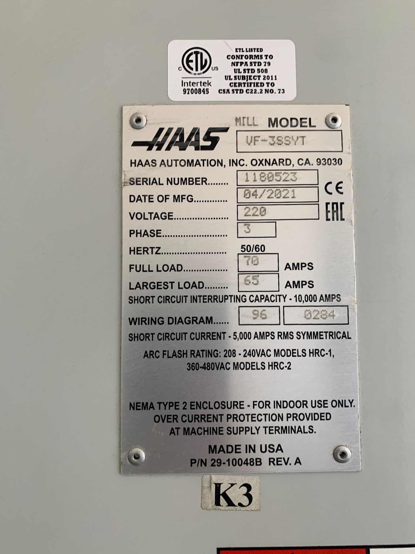 2021 Haas VF-3SSYT Vertical Machining Center - Image 15 of 15