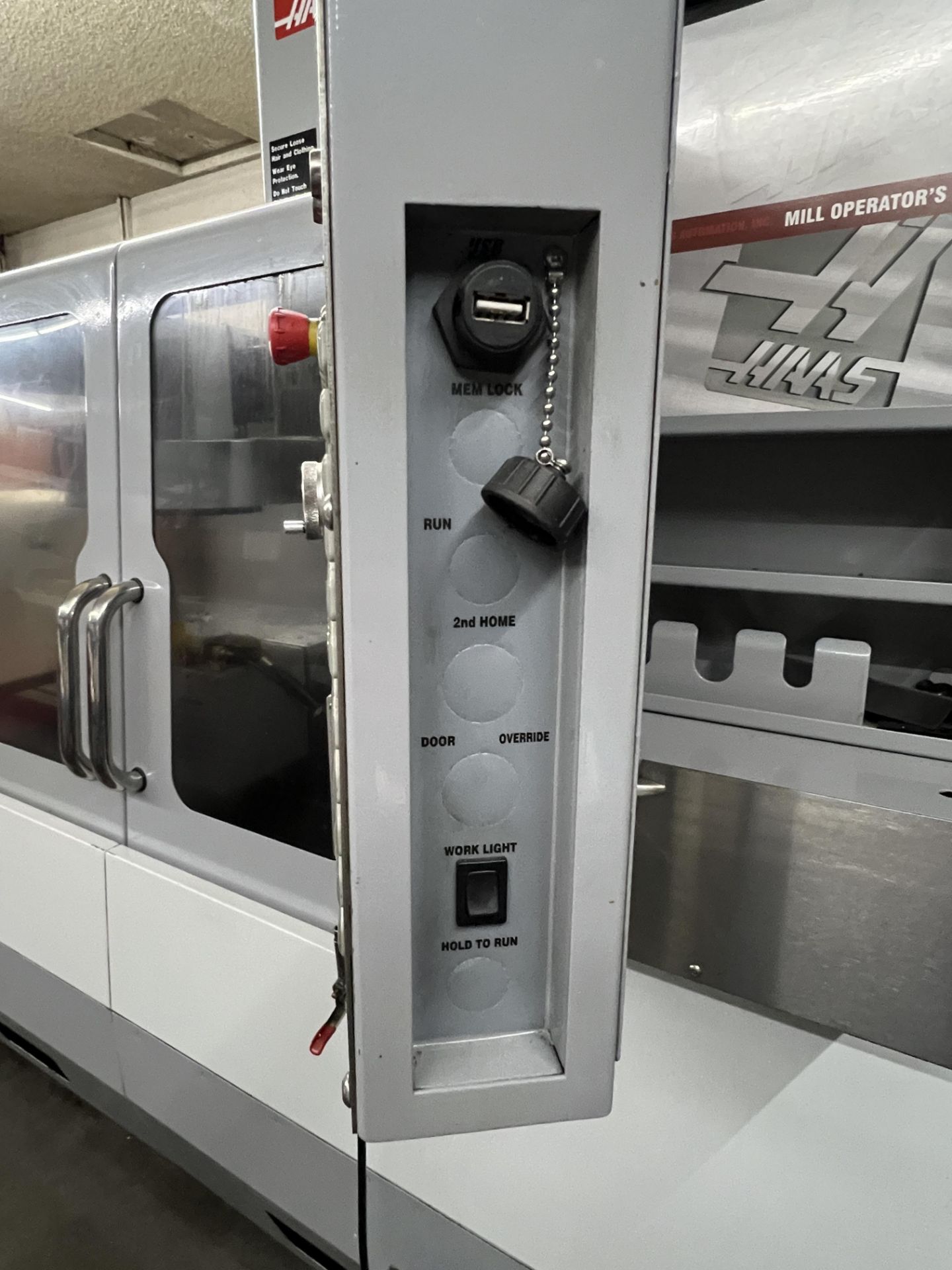 2008 Haas VF-2 CNC Vertical Machining Center, 20 Tool Umbrella Tool Changer, 4th Axis Wired, Jog - Image 7 of 32