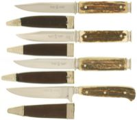 Konvolut aus 4 Jagdmessern