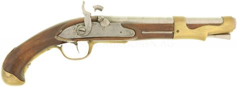 Perkussionspistole, deutsch?, Kal. 17.6mm