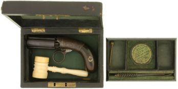 Perkussionsbündelrevolver, sog. Pepperbox, Kal. 7.3mm