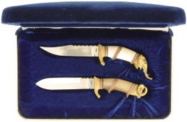 Custom-Miniatur-Messerset, Jim Pugh Texas