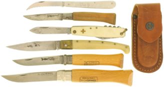 Konvolut 6 Taschenmesser