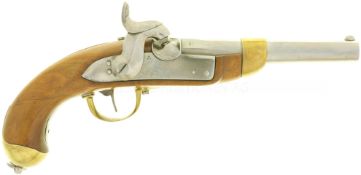 Perkussionspistole, Mod. 1842, Hersteller Beuret Frères, Liege, Kanton Neuenburg, Kal. 17.6mm