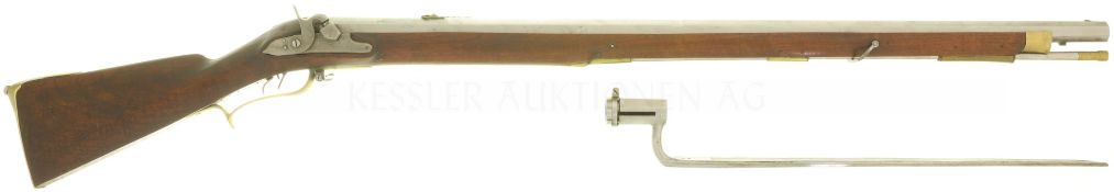 Scharfschützenstutzer, Kantonale Ordonnanz Nidwalden, 1750/1840, Kal. 17.6mm