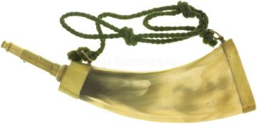 Pulverhorn, um 1830, Scharfschützen