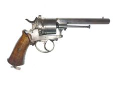Revolver, belgisch um 1875, Achtkantlauf (L12.9cm), Kal. 9mm